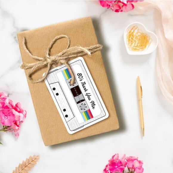 Thank You Mix Tape - Hang Gift Tags - (24 ct) - Picture 2 of 5